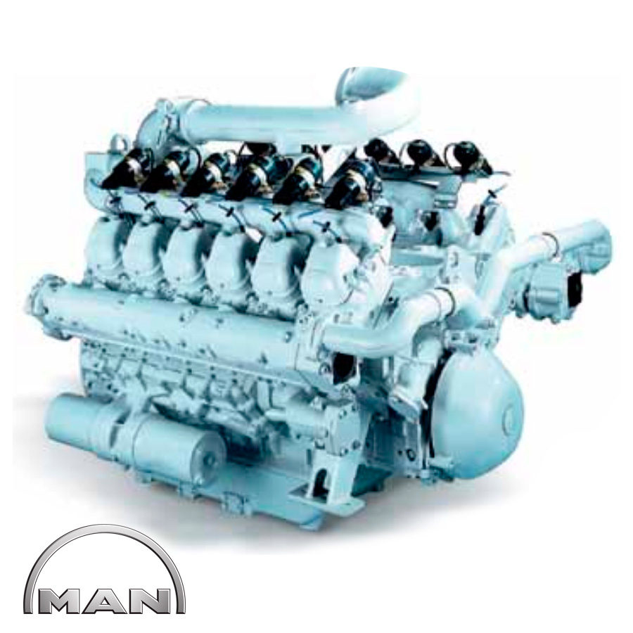 Морской двигатель MAN E2842 E312, MAN D2842,  D2842LE, D2842LXE  